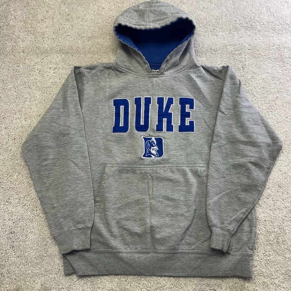 Duke Blue Devils Hooded Sweatshirt Gray Pullover‎ Hoodie Men's Medium Footlocker